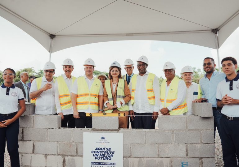 Vicepresidenta Peña y ministro Bonilla inician construcción del Centro Universitario UASD-SDE