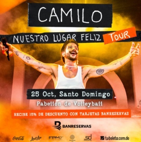 Camilo regresará a República Dominicana; inician preparativos para su gira "Nuestro Lugar Feliz" el 25 de octubre