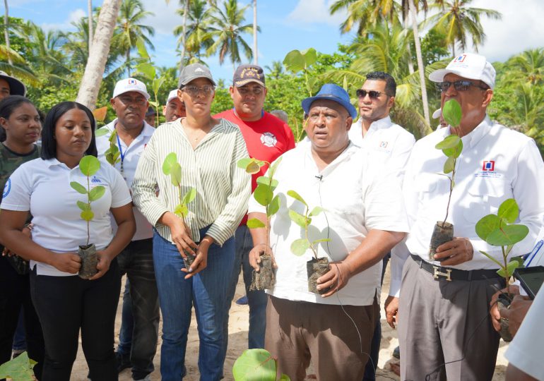 Titulación de Terrenos del Estado y Medio Ambiente sembraron 3,500 plantas de uvas en Playa Rincón, Samaná