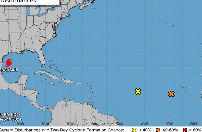 Francine se convierte en huracán en EEUU y avanza rumbo a Luisiana