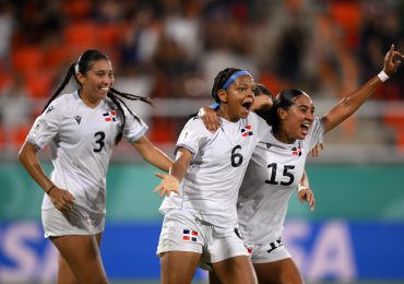 RD celebra su primer gol en el mundial Sub-17, anotado por Yuleini Brito del Club 5 de Abril de San Cristóbal