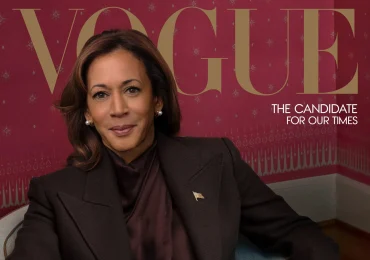 La candidata presidencial estadounidense Harris en la portada de la revista de moda “Vogue”