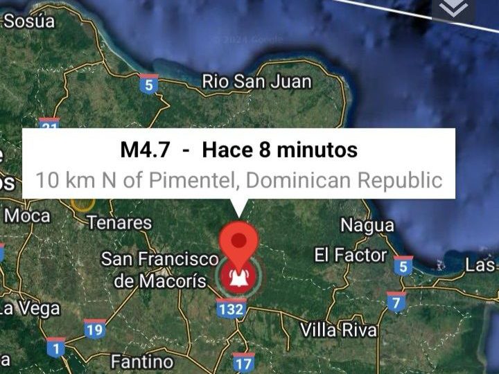 Sismo tuvo epicentro en la provincia Duarte