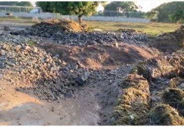 Crecida del Río Masacre afecta muro de gaviones del canal haitiano