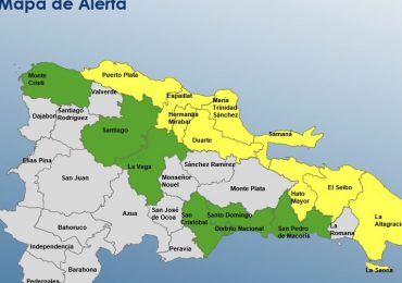 COE mantiene nueve provincias en alerta amarilla y siete en verde por posibles inundaciones