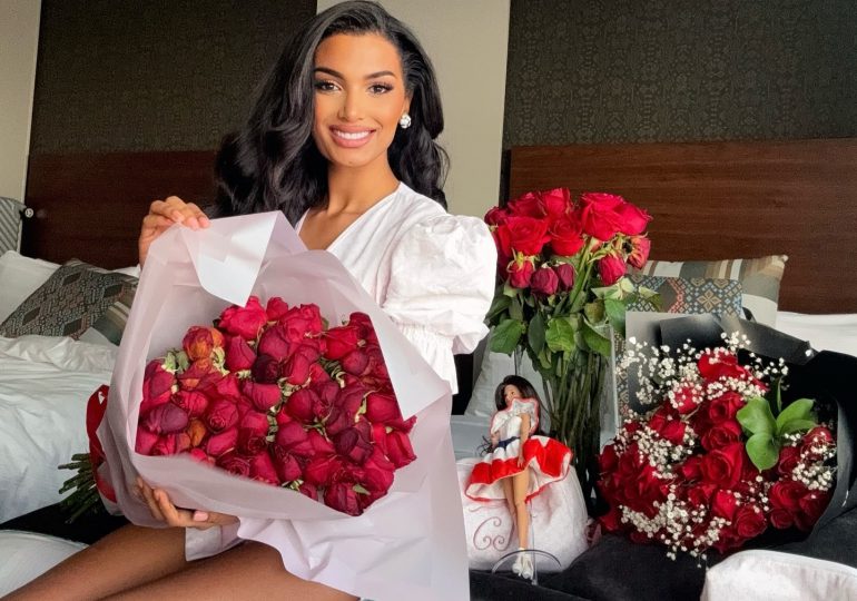 Celine Santos agradece el apoyo dominicano en el Miss Universo 2024 y celebra emotiva sorpresa floral