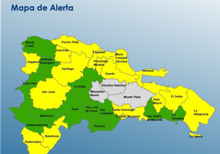 COE eleva a 29 las provincias en alerta por fuertes lluvias