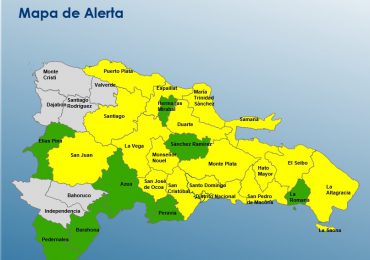 Lluvias y vaguada mantienen 18 provincias en alerta amarilla y 8 en verde en el país