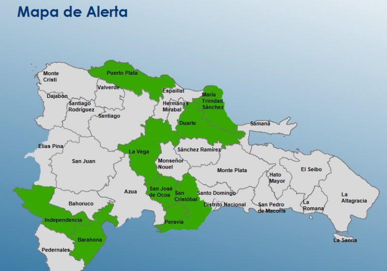 COE mantiene 09 provincias en alerta verde