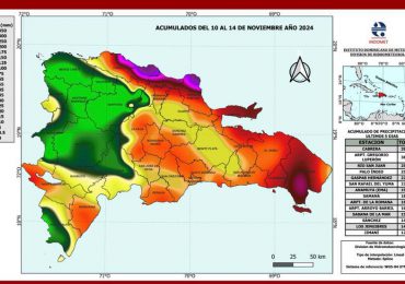 Más de 350 mm de lluvia caen en Cabrera y Aeropuerto Luperón en los últimos 5 días