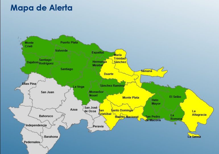 COE emite alerta Amarilla en 8 provincias y Verde en 15 por riesgo de inundaciones en el país