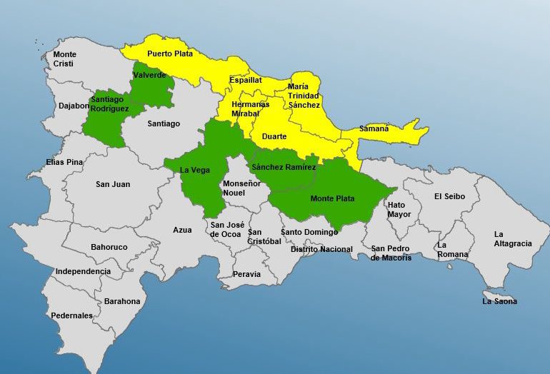 COE mantiene alerta en 11 provincias por lluvias e inundaciones