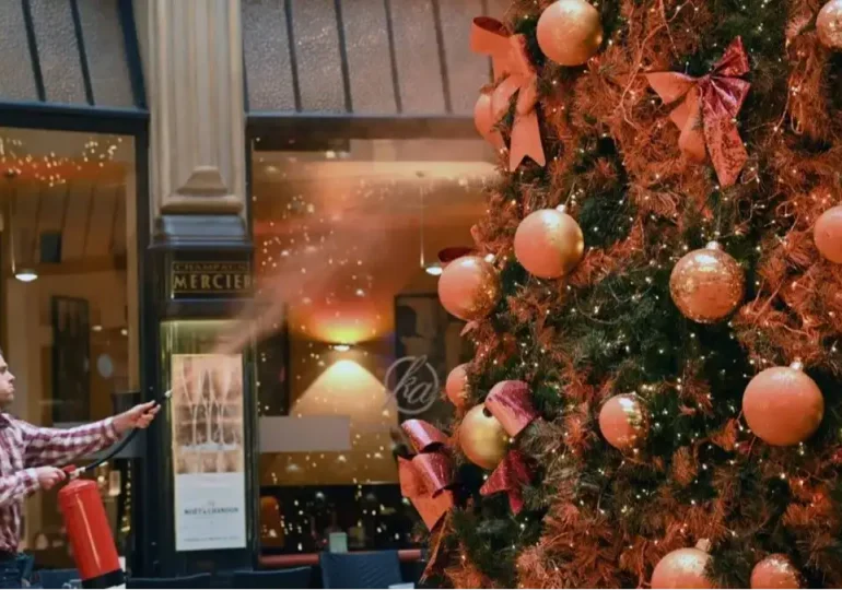 Activistas climáticos atacan árboles de Navidad en varias ciudades de Alemania con pintura naranja