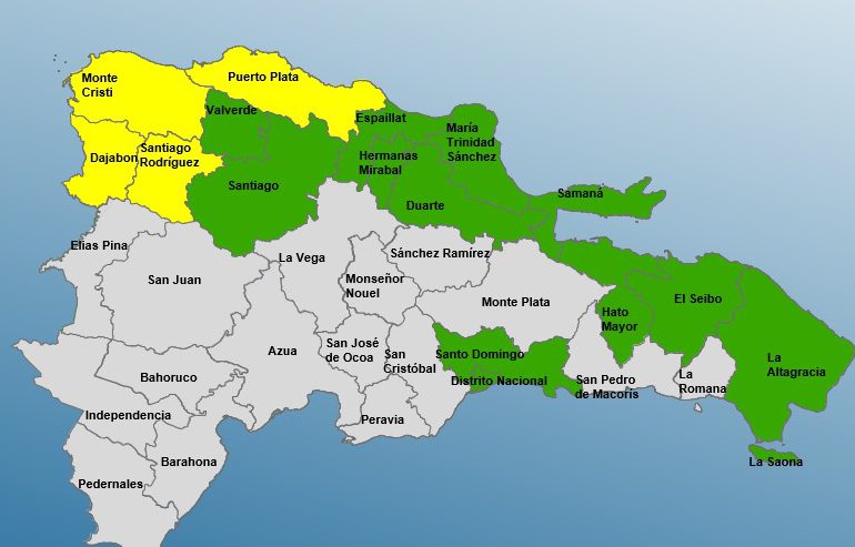 COE emite alertas por lluvias intensas en varias regiones del país