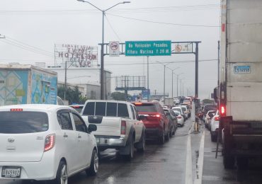 Ciudad taponada por lluvia