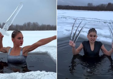 ¿Conoces a la 'Reina del hielo' rusa? Sus videos en traje de baño arrasan en la Red