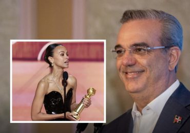 Luis Abinader felicita a Zoe Saldaña por ganar el Globo de Oro