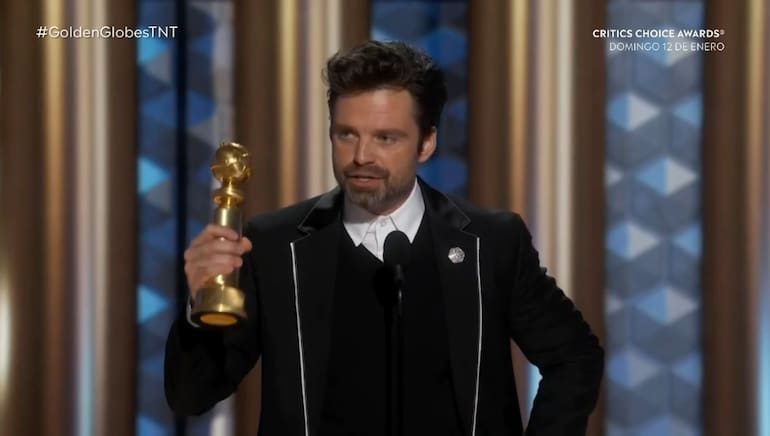 Sebastian Stan gana el Globo de Oro a mejor actor en una comedia por "Un hombre diferente"