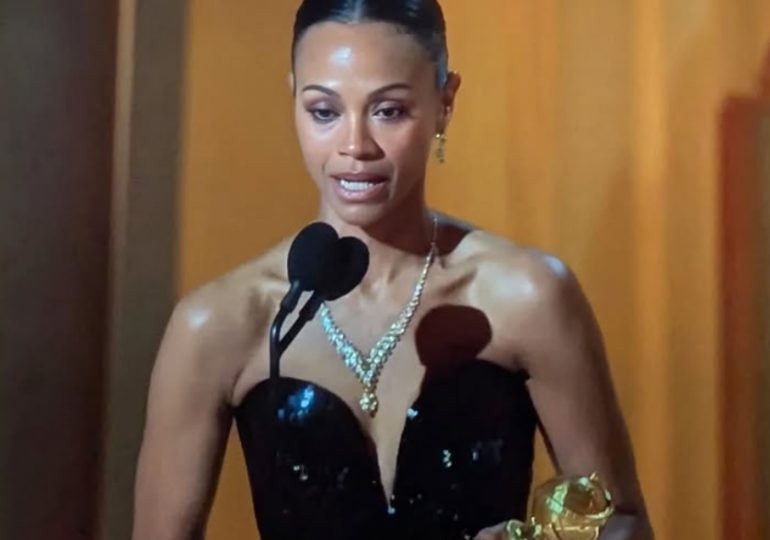 RD celebra triunfo de Zoé Saldaña en los Golden Globes 2025, la primera dominicana en ganar este premio 