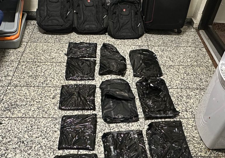 Incautan 11 láminas de presunta cocaína en el Aeropuerto Internacional de las Américas