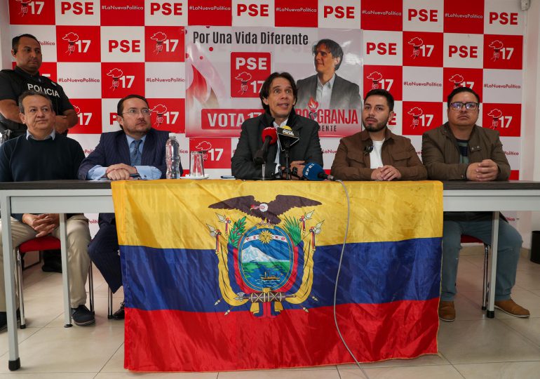 Candidato del Partido Socialista de Ecuador promete acabar con extorsionadores en 24 horas