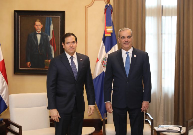 Presidente Abinader se reúne con el secretario de Estado de EE.UU., Marco Rubio