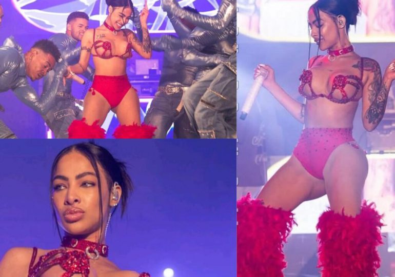 Yailin La Más Viral se roba el show  con su presentación en Curazao