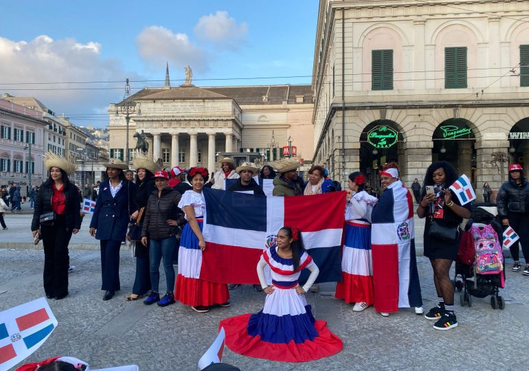 Dominicanos en Génova, Italia, conmemoran el 181 aniversario de la Independencia Dominicana e