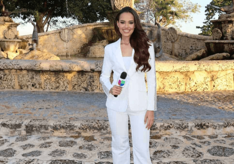 Mayra Delgado, Miss Mundo Dominicana 2025, debuta como corresponsal en Univisión Nueva York