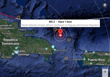 Sismo de magnitud 5.3 sacude varias regiones de República Dominicana