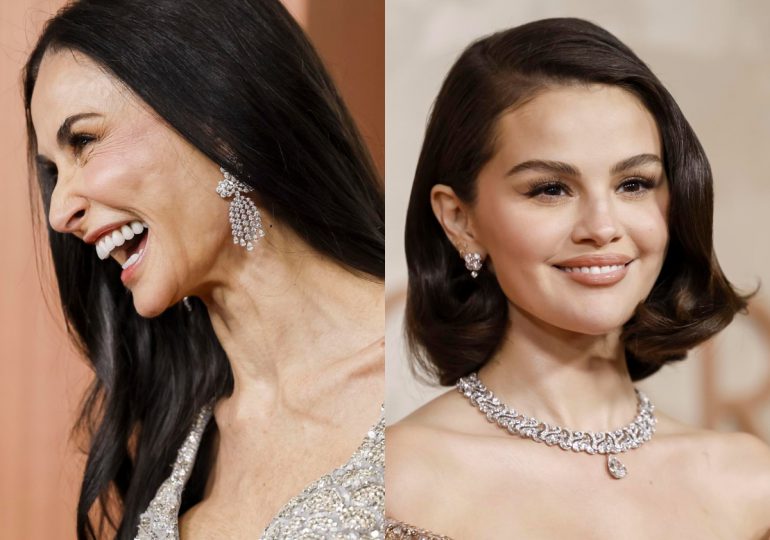 Los vestidos joya de Demi More y Selena Gómez los más admirados de los Óscar