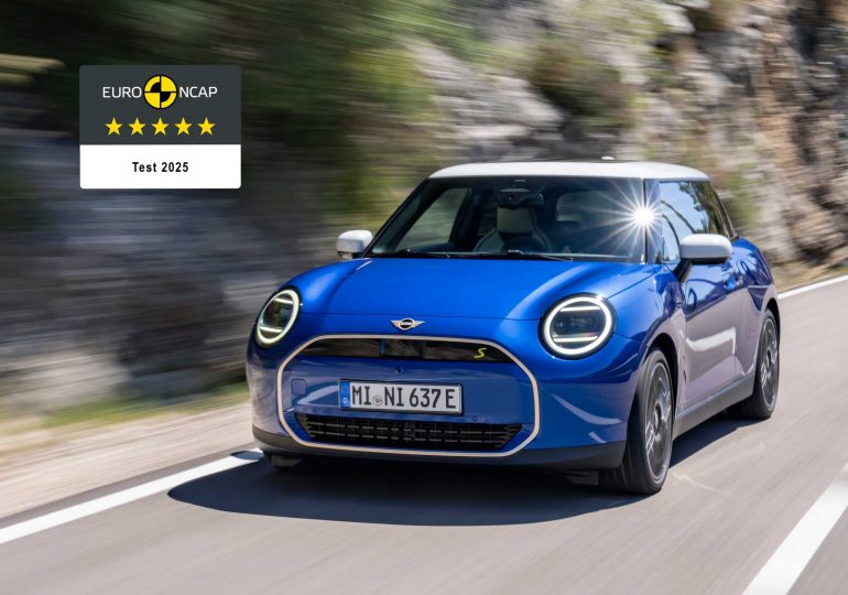 El MINI Cooper totalmente eléctrico obtiene 5 estrellas en la prueba Euro NCAP