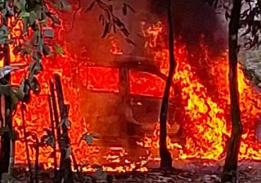 Incendian vehículo de Barrick Pueblo Viejo durante monitoreo ambiental