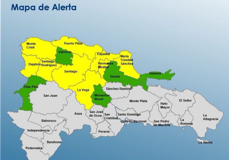 INDOMET emite alerta verde por lluvias y posibles inundaciones en varias provincias