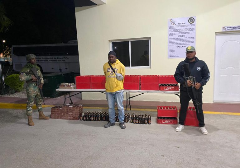 Incautan mercancía ilícita durante un allanamiento en una vivienda en Elías Piña