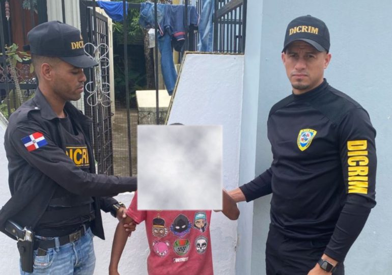 DICRIM recuperó en San Francisco de Macorís niño de 8 años que estuvo desaparecido