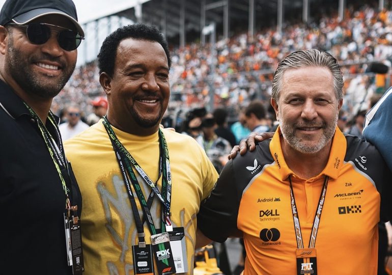 Pedro Martínez y Albert Pujols disfrutan de la F1 en el GP de Miami