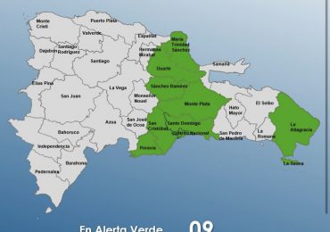 COE coloca en alerta verde al Distrito Nacional y ocho provincias por lluvias persistentes