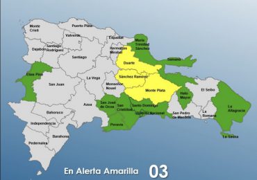 COE emite alerta amarilla para tres provincias y eleva a verde otras nueve, incluido el Distrito Nacional