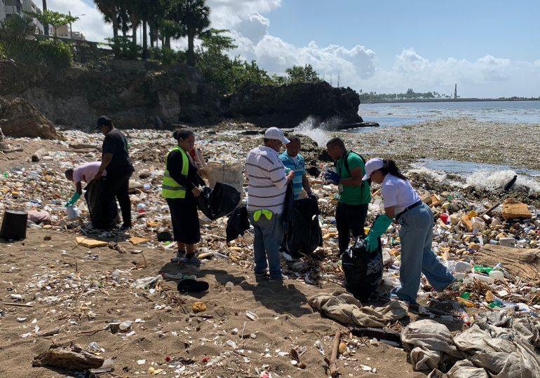 Robert Reid Cabral y Medio Ambiente realizan jornada de limpieza en la playa del Fuerte San Gil