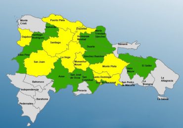 Lluvias mantienen nueve provincias en alerta amarilla y 12 en verde