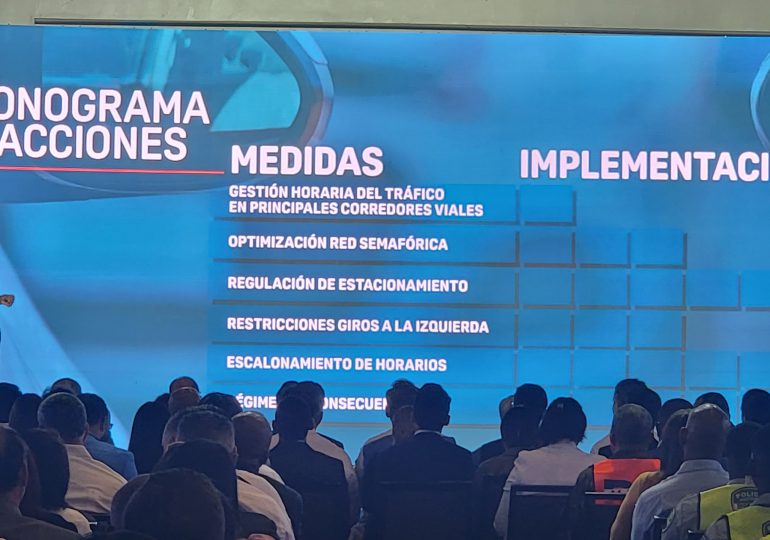 Gobierno implementará nuevos horarios en instituciones públicas para mejor el tránsito