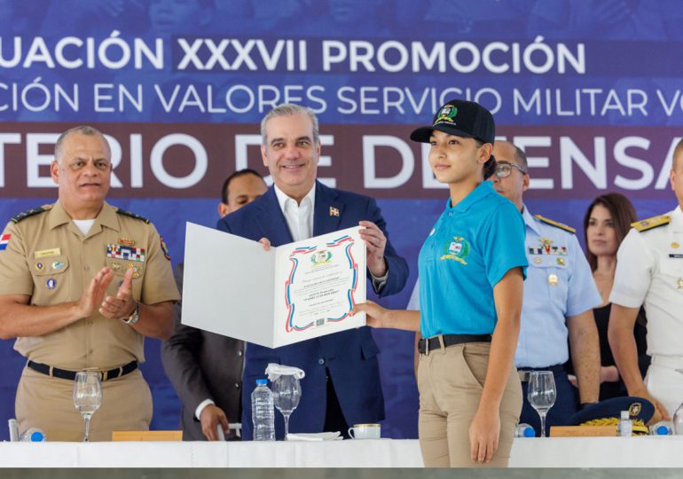 Video | Presidente Abinader encabeza graduación de más de 5 mil jóvenes del Servicio Militar Voluntario