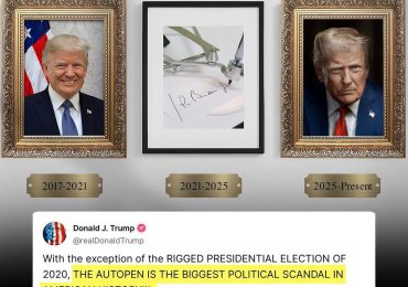 Imagen viral satiriza presidencias de EE. UU. y critica uso del autopen bajo Biden