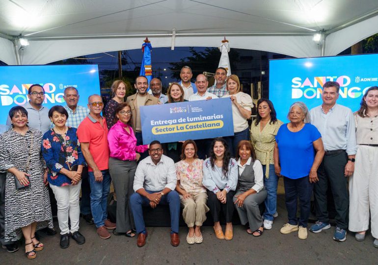 Alcaldía del DN ilumina a La Castellana como parte del programa Sectores Iluminados Más Seguros