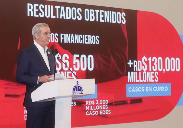 Presidente Abinader continua ofensiva total contra la corrupción