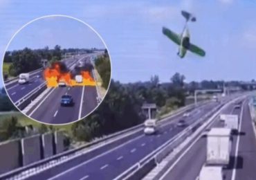 Dos muertos en choque de avioneta en autopista de Italia