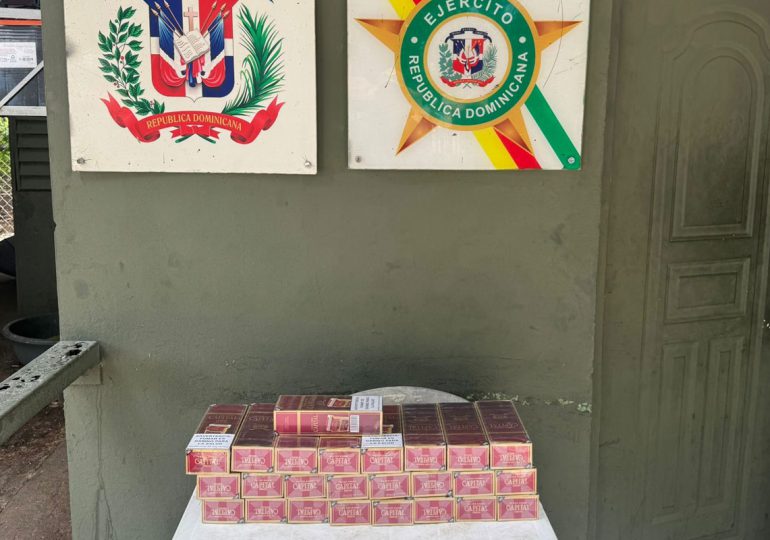 Ejército incauta 5,000 cigarrillos de contrabando en puesto de chequeo de Dajabón