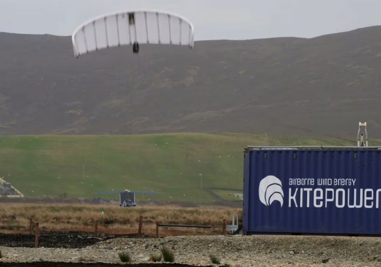 En Irlanda usan cometas gigantes para generar electricidad