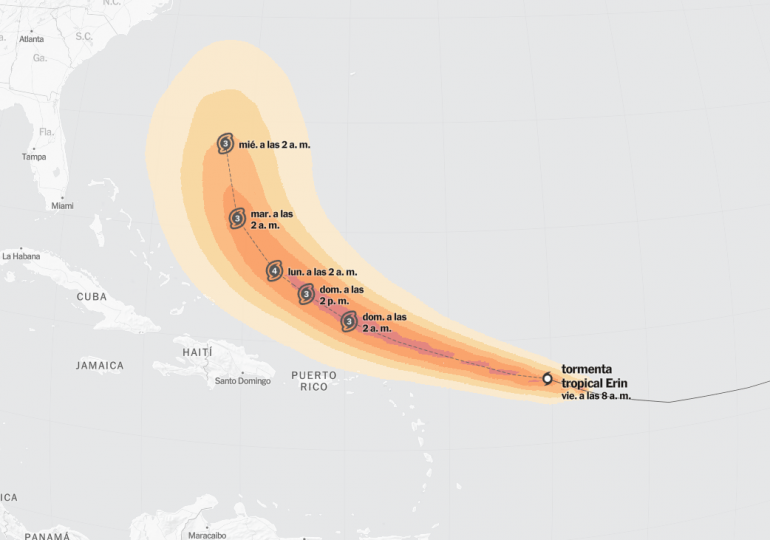 Tormenta Erin se fortalece y podría alcanzar categoría de huracán este viernes